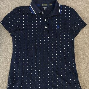 Polo Ralph Lauren Golf Women’s Tailored Fit Wicking Polka Dot Polo Shirt Size SP